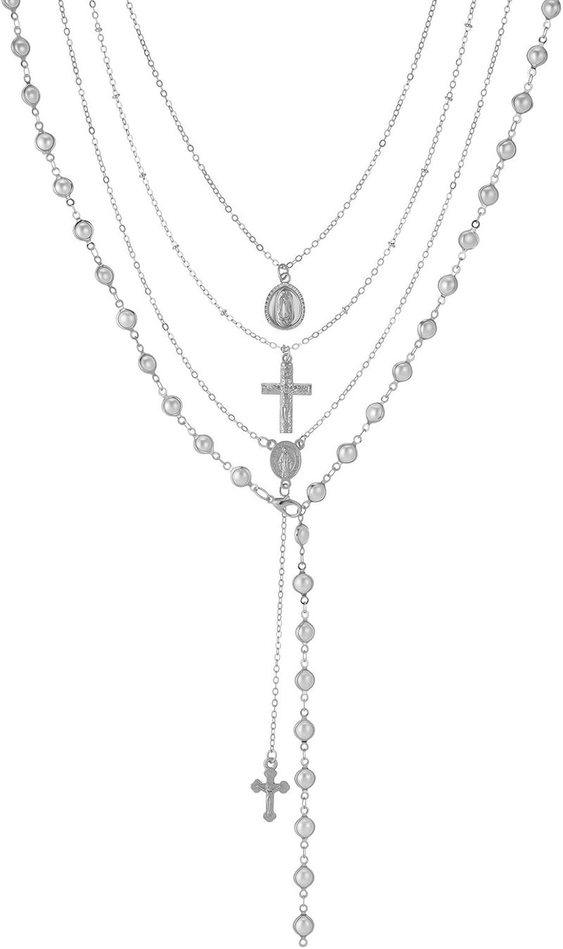 KURTCB Rhinestone Necklace for Women Boho Long Y Lariat Necklace Colorful Summer Beach Jewelry - Image 1